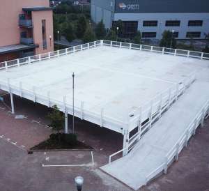 Single Deck Car Park construction of steel and waterproof concrete